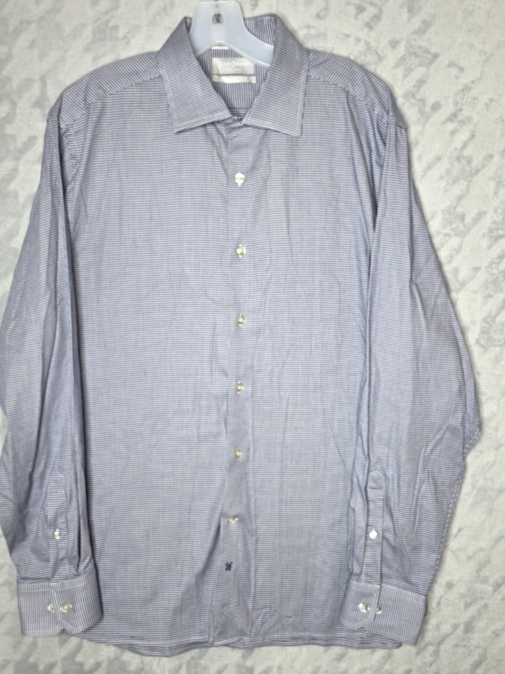 Hickey Freeman Light Blue Micro-Stripe Dress Shirt